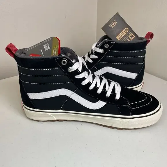 Vans MTE Men’s Size 10.5 Shoes Sk8 Hi Black White Boots New with Tags Cold Lined - Picture 9 of 10